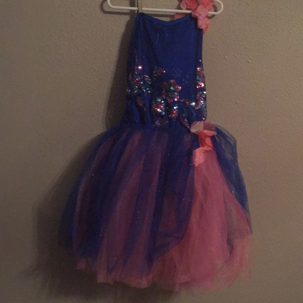 A pink and blue dress